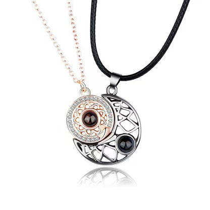 Sun Moon Projection Necklace