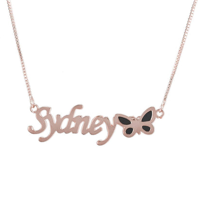 Butterfly Custom Name Necklace N048