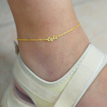 Customizable Name Anklet A002