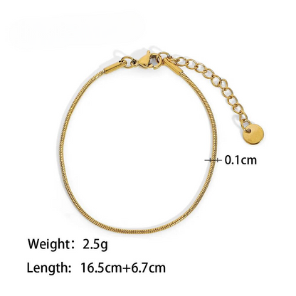 Vintage Glamour 18K Gold-Plated Stainless Steel Timeless Bracelet