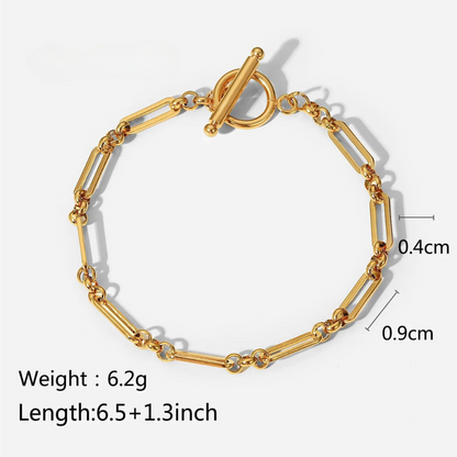 Vintage Glamour 18K Gold-Plated Stainless Steel Timeless Bracelet