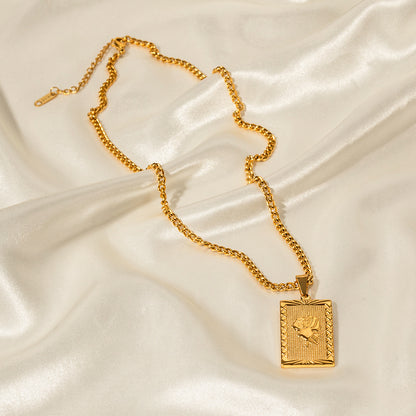 Regal Rose Radiance 18K Gold Necklace