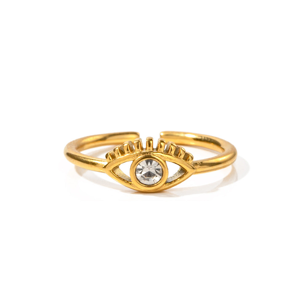 18K Gold Mystical Charm Devil's Eye Ring