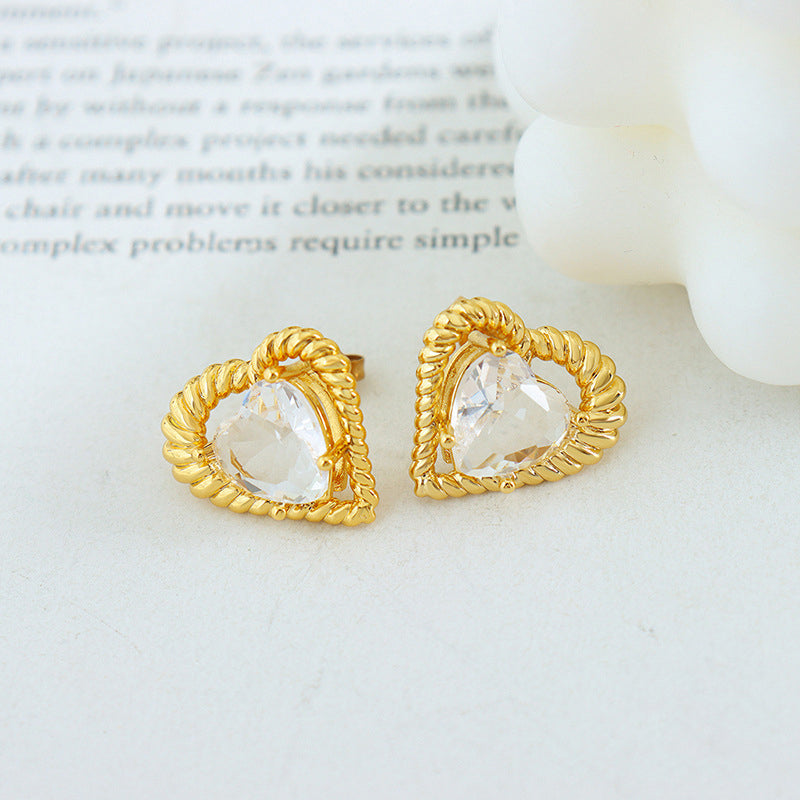 Lumiere Heart 18K Elegance Earrings