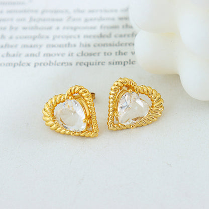 Lumiere Heart 18K Elegance Earrings