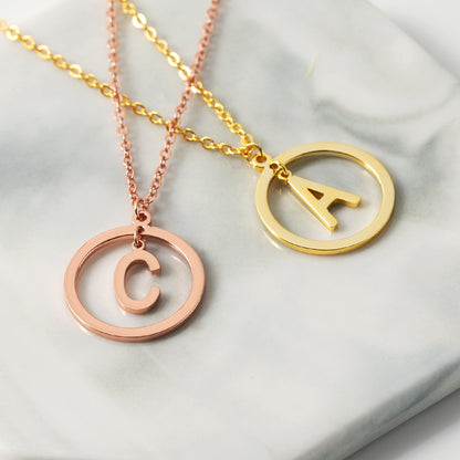 Moda Ring Personalized Name Necklace