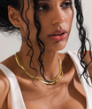 18K Gold Snake Necklace