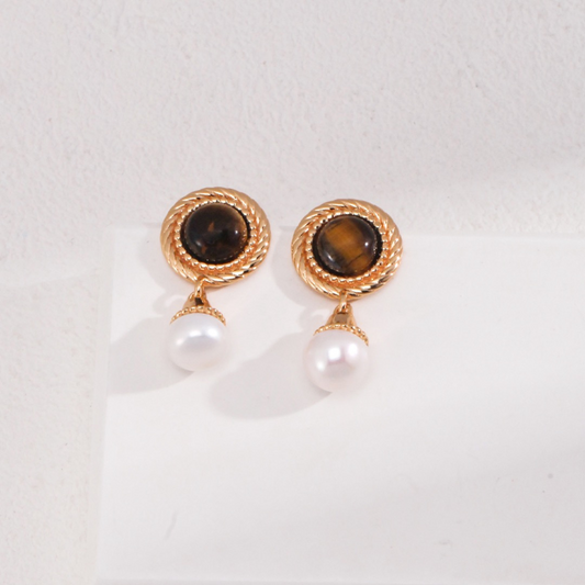 Sora Tiger Eye Earring