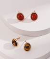 Minimalist Carnelian Earring