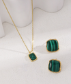 Esmeralda Malachite Gemstone Earring