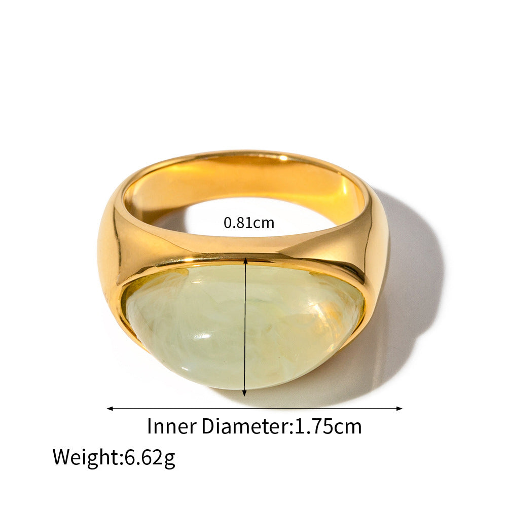 Classic Inlaid Gemstone Design Ring