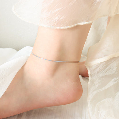 Timeless Elegance 18K Gold Minimalist Anklet