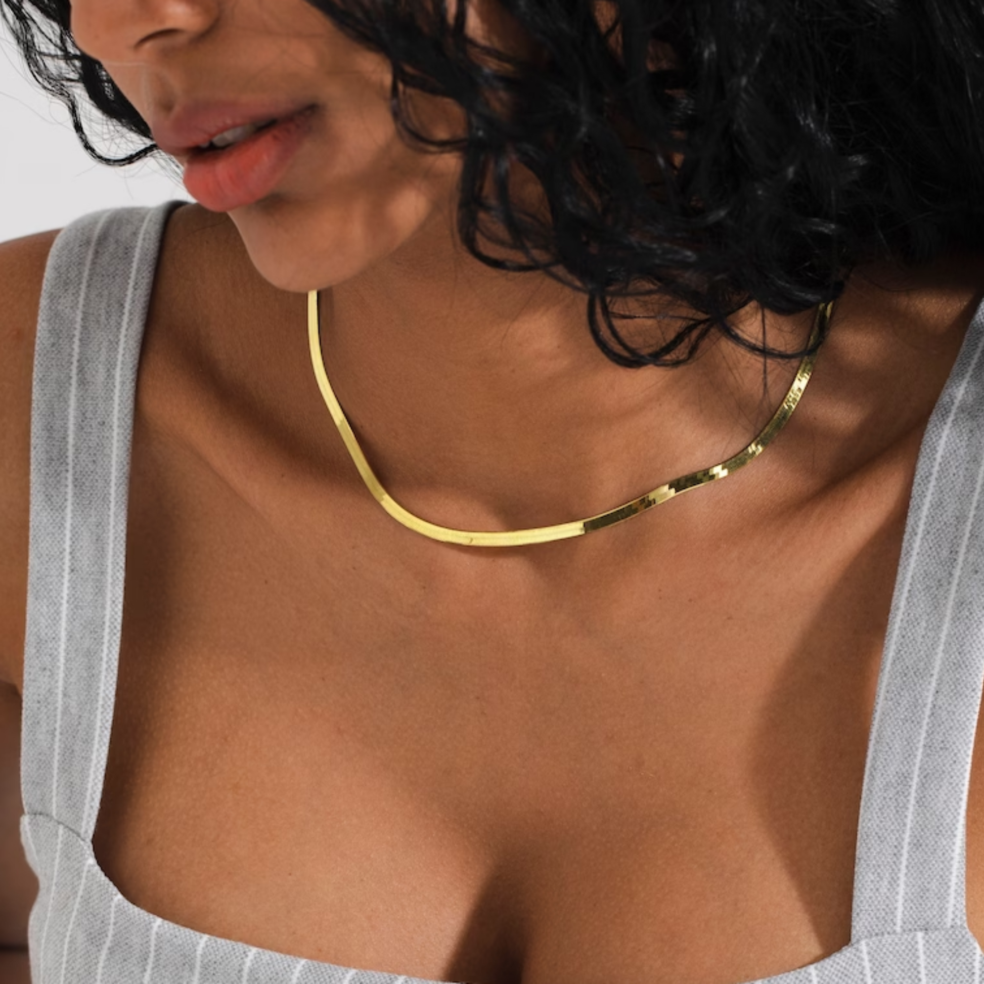 18K Gold Snake Necklace