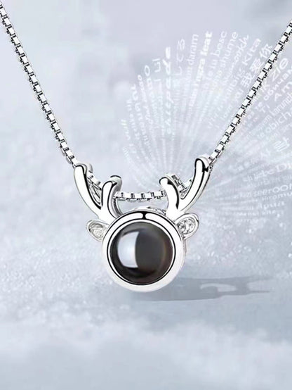 Timeless Prezzie Deer Shape Projection Necklace P011