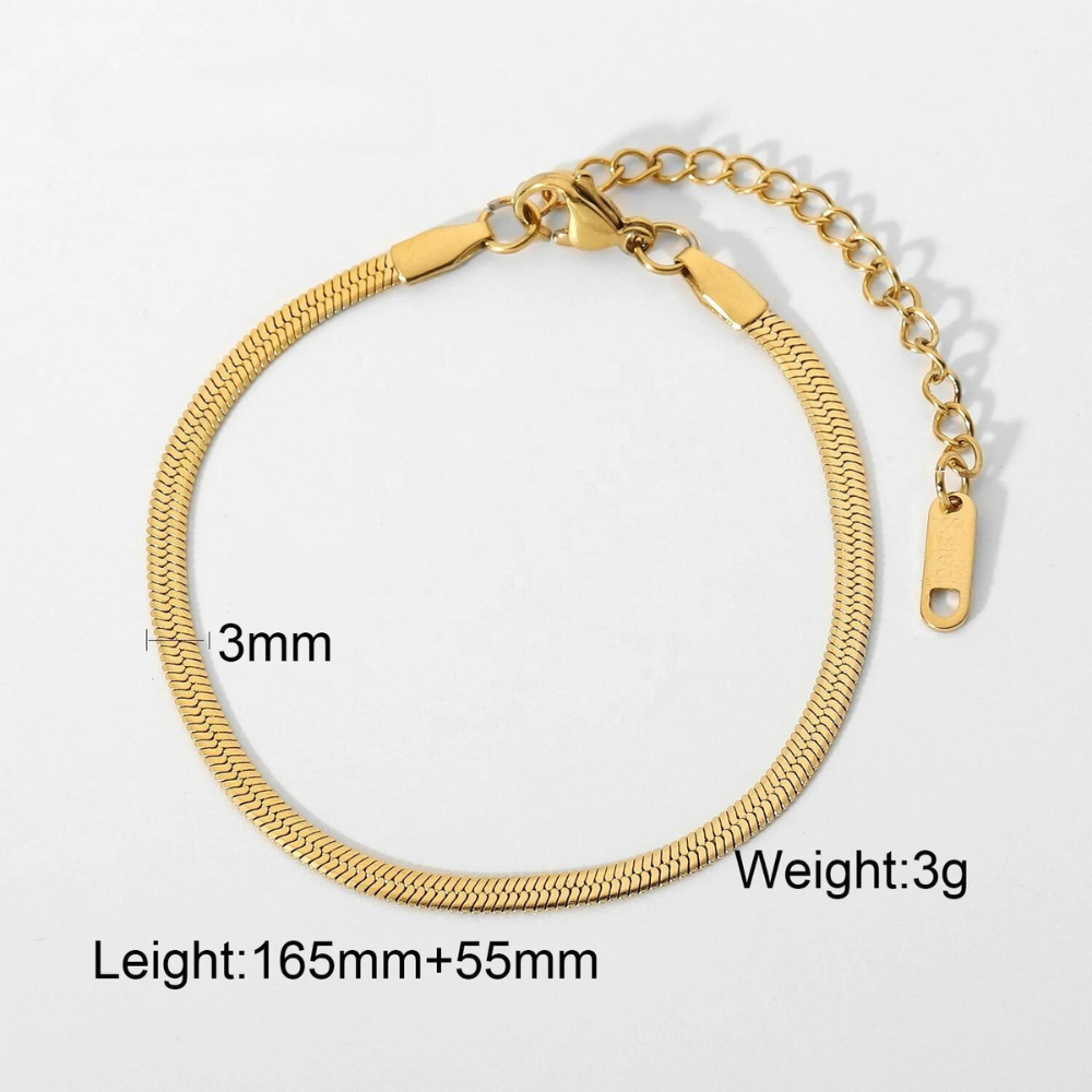 Vintage Glamour 18K Gold-Plated Stainless Steel Timeless Bracelet