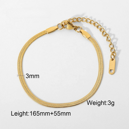 Vintage Glamour 18K Gold-Plated Stainless Steel Timeless Bracelet