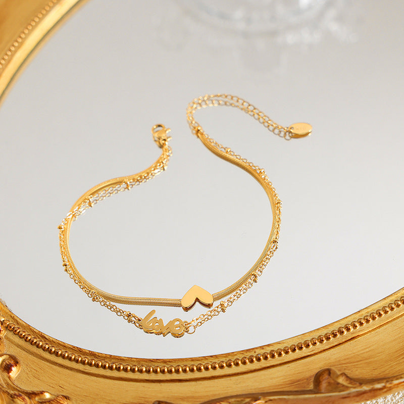 Enchanting Double-Layer Love Anklet