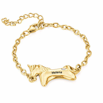 Custom Name Unicorn Bracelet B009