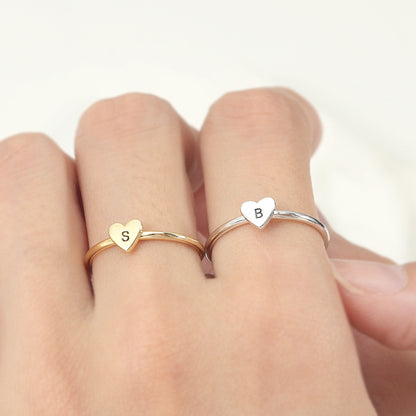 Personalized Initial Minimalist Ring R006