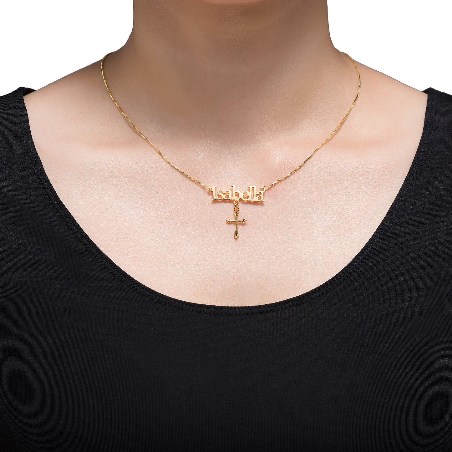 Custom Name Cross  Necklace N042