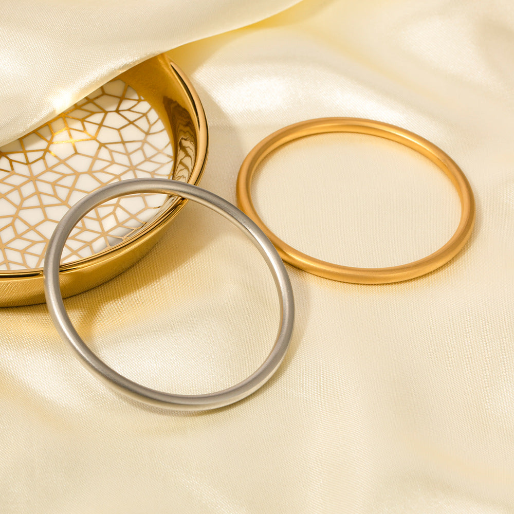 18K Gold Minimalist Ring Bracelet