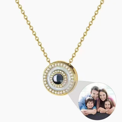 Sparkling Round Projection Necklace P017