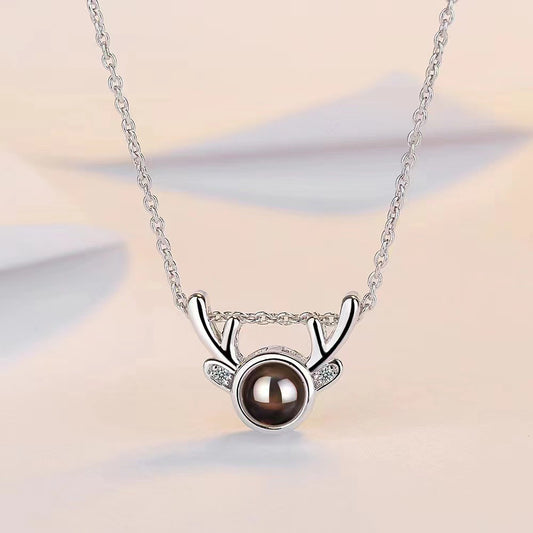 Timeless Prezzie Deer Shape Projection Necklace P011