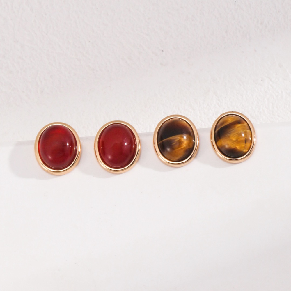 Minimalist Carnelian Earring