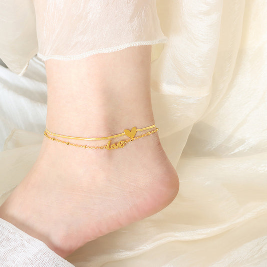 Enchanting Double-Layer Love Anklet