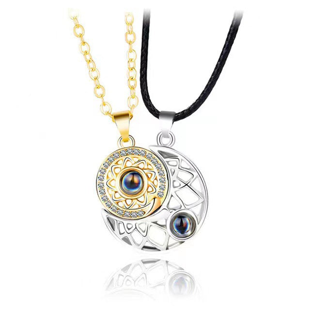 Sun Moon Projection Necklace