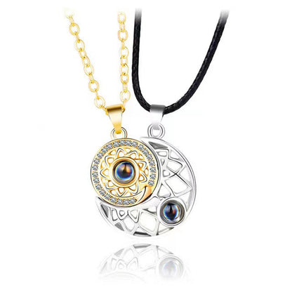 Sun Moon Projection Necklace