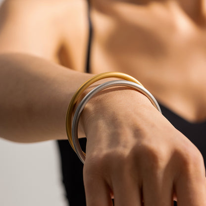 18K Gold Minimalist Ring Bracelet