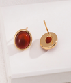 Minimalist Carnelian Earring