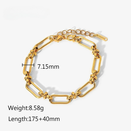 Vintage Glamour 18K Gold-Plated Stainless Steel Timeless Bracelet