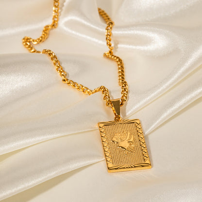 Regal Rose Radiance 18K Gold Necklace