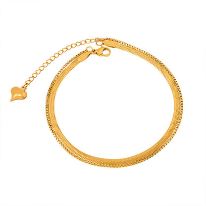 Minimalist Double-Layer 18K Gold Anklet