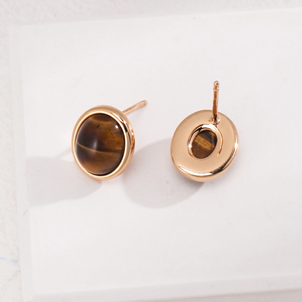 Yuna Minimalist Tiger Eye Earring