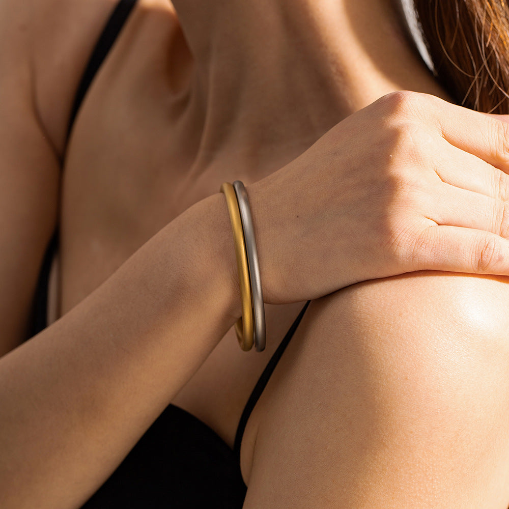 18K Gold Minimalist Ring Bracelet