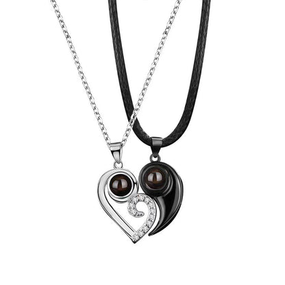 Matching Heart Projection Necklace P022