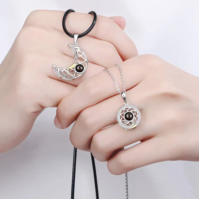 Sun Moon Projection Necklace