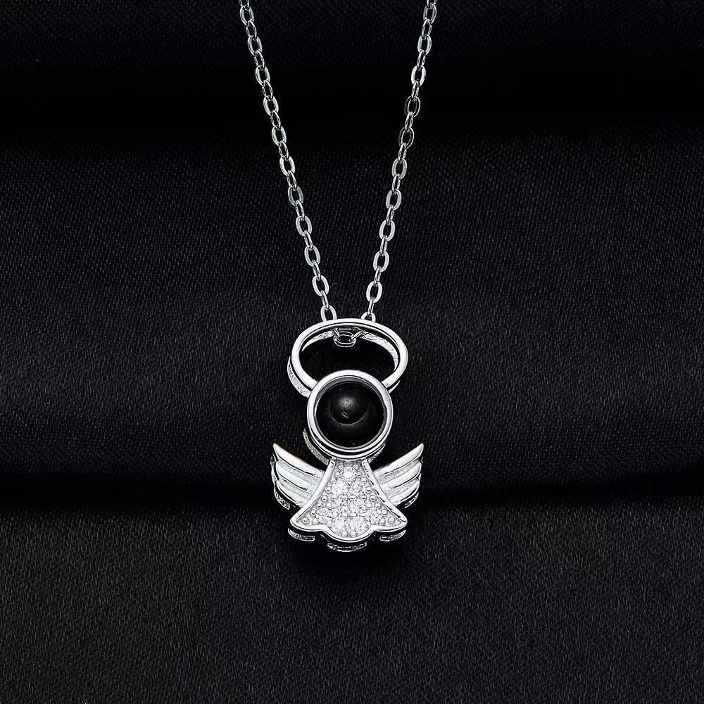 Sparkling Angel Projection Necklace P004