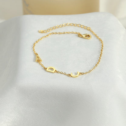 Custom Initial Minimalist Bracelet B007