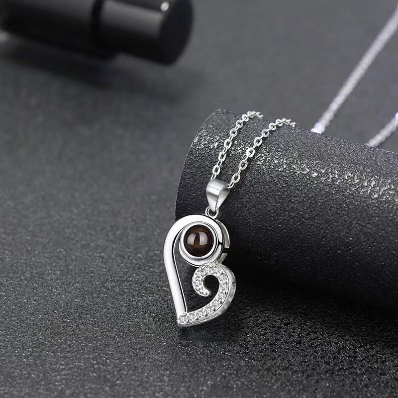 Matching Heart Projection Necklace P022