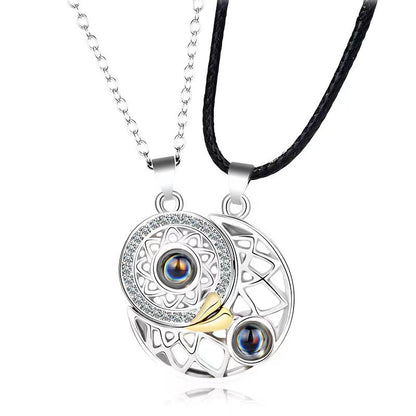 Sun Moon Projection Necklace