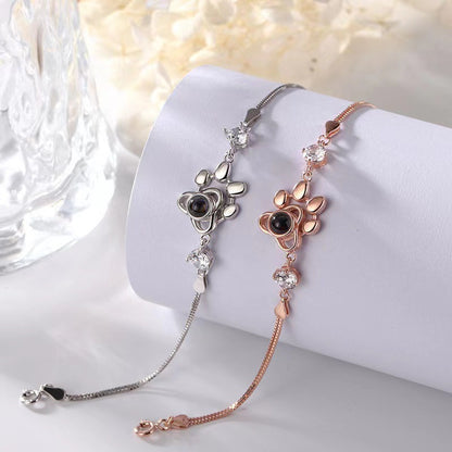 Sparkling Paw Shape Projection Bracelet