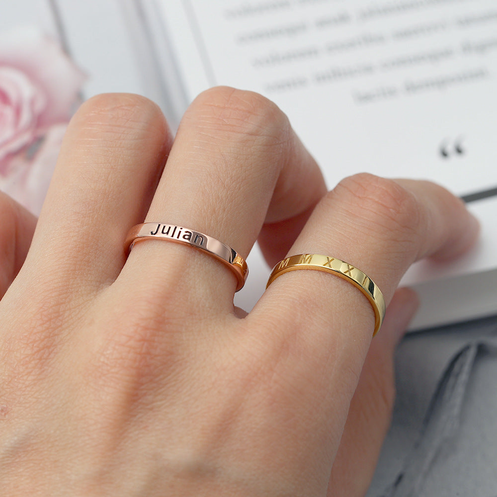 Classic Customizable Name Ring R001