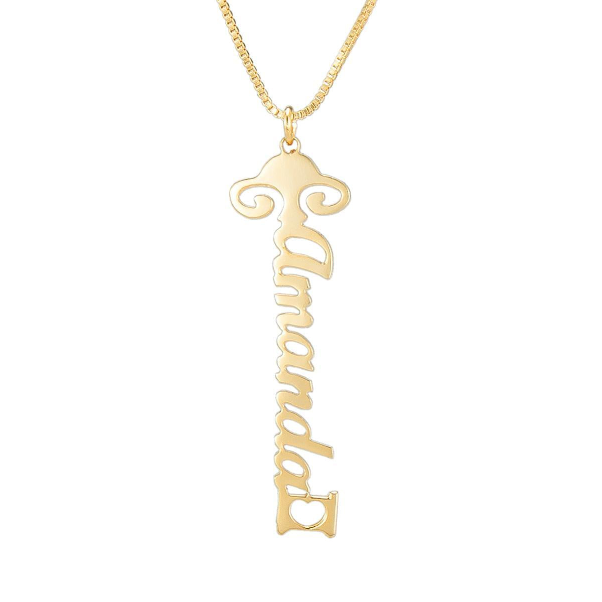 Dazzling Vertical Custom Name Necklace N041