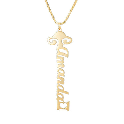 Dazzling Vertical Custom Name Necklace N041