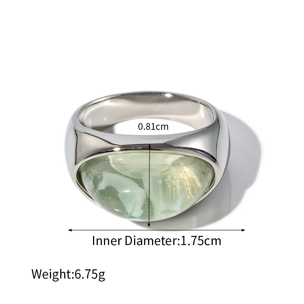 Classic Inlaid Gemstone Design Ring