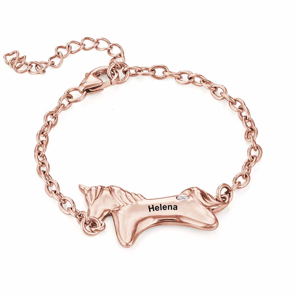 Custom Name Unicorn Bracelet B009